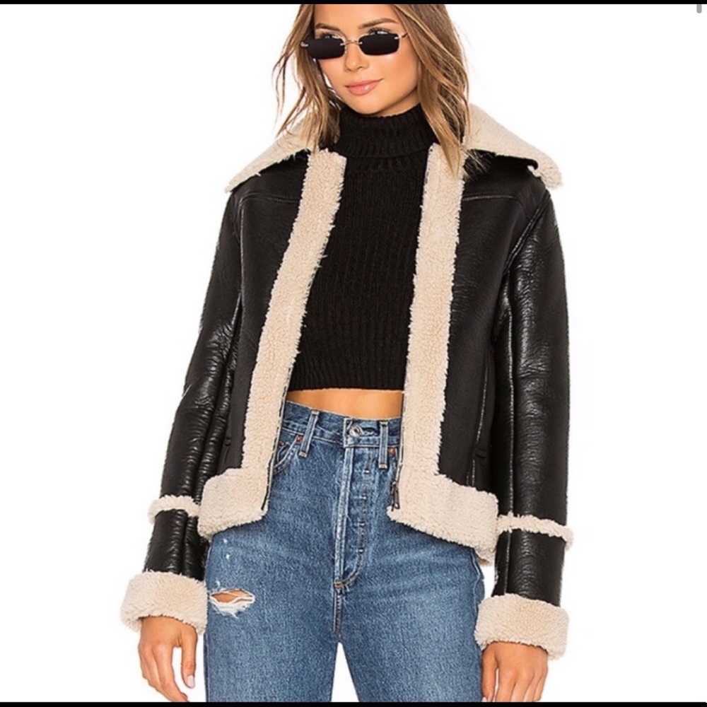 MOTHER boxy Moto zip jacket small